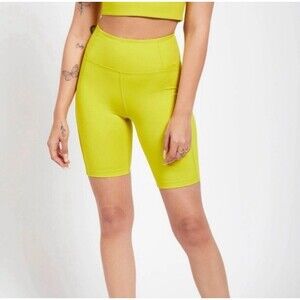 Girlfriend Collective Lime Bike Shorts